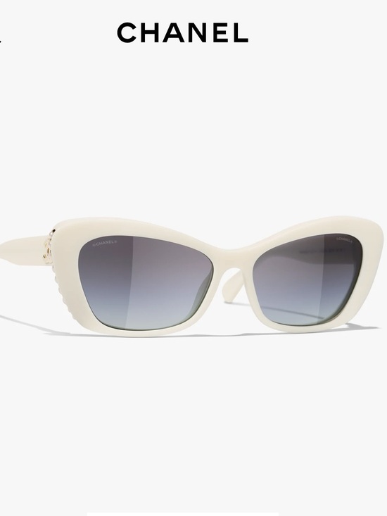 CHANEL Accessories - brand new CHANEL CAT EYE SUNGLASSES
Acetate & Glass Pearls White
Fit High Bridge